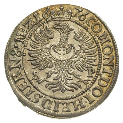3 krajcary 1676, Oleśnica, FuS 2309, wyśmienity egzemplarz, patyna