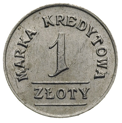 Kraków Rakowice, 1 złoty Spółdzielni 8 pułku ułanów, aluminium, Bart. 107 (R5a), bardzo ładnie zachowane