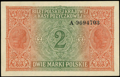 2 marki polskie 9.12.1916, \Generał, seria A