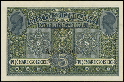 5 marek polskich 9.12.1916, \Generał, \"Biletów, seria A