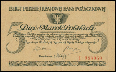 5 marek polskich 17.05.1919, seria I, Miłczak 20b, Lucow 328 (R2)