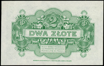 komplet obiegowych banknotów serii tzw. \londyńskich, 1