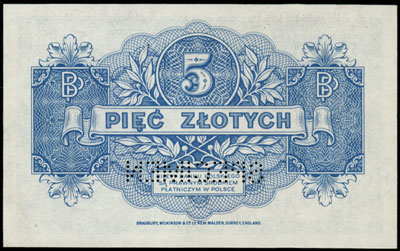 5 złotych 15.08.1939, WZÓR, wielokrotna numeracj
