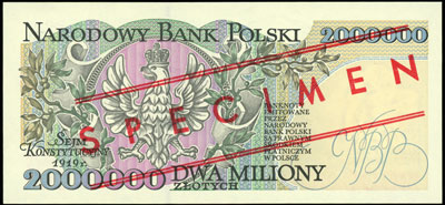 2.000.000 złotych 16.11.1993, WZÓR, seria A 0000