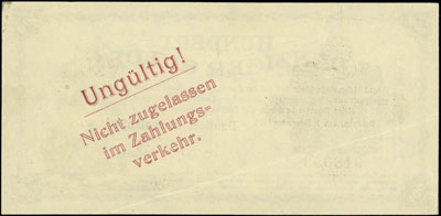 100 guldenów 1.11.1923, Miłczak G41, Ros. 832, na stronie odwrotnej nadruk \Ungültig ! / Nicht zugelassen / im Zahlungs = / verkehr., egzemplarz z 29. aukcji WCN
