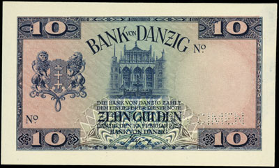 10 guldenów 10.02.1924, jednostronny wzór strony