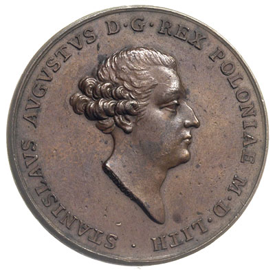 Stanisław August Poniatowski, medal koronacyjny autorstwa T. Pigno 1764 r., Aw