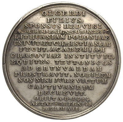 Władysław Jagiełło-medal ze świty królewskiej au