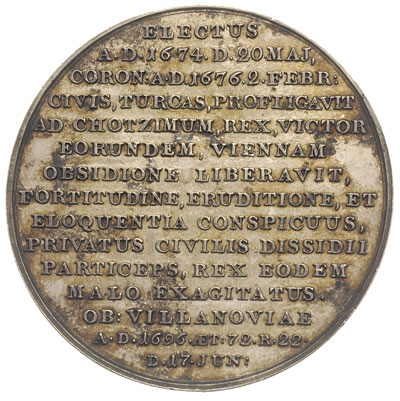Jan III Sobieski- medal z świty królewskiej auto