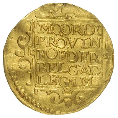 dukat 1630, złoto 3.47 g, Delm. 963, Purmer Ut24, niecentrycznie wybity