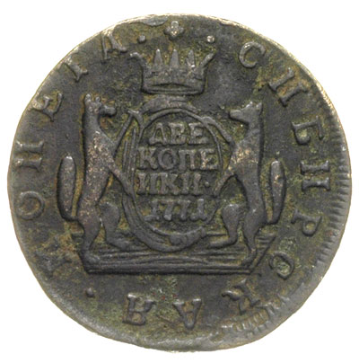 zestaw monet 10, 2 kopiejki i dienga 1771 / KM, Suzun, Diakov 999, 1003 i 1007, Bitkin 1025, 1106 i 1179, razem 3 sztuki
