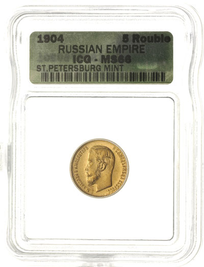 5 rubli 1904, Petersburg, złoto, Kazakov 282, mo