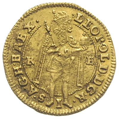 dukat 1703 K-B, Krzemnica, złoto 3.43 g, Huszar 