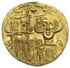 solidus ok. 661-663, Konstantynopol, Aw: Popiersia Konstansa i Konstantyna z długimi brodami, ... ..