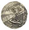 denar ok. 1173-1190, Aw: Biskup z krzyżem, obok litery VS, Rw: Rycerz walczący z lwem, srebro 0.40..