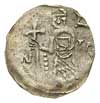 denar ok. 1173-1190, Aw: Biskup z krzyżem, obok 