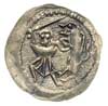 denar jednostronny ok. 1173-1190;  Rycerz walczący z lwem, srebro 0.35 g, Str. 46, Such. 2, piękny..