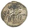 denar ok. 1185-1201, Aw: Krzyż dwunitkowy, w polach litery BOLI, Rw: Dwie postacie stojące z chorą..