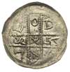 denar, Aw: Krzyż dwunitkowy, w polach napis LODISLAVS, Rw: Dwie postacie z chorągwią, 0.37 g, Str...