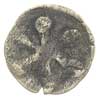 denar XIV w., Aw: Rozeta z sześcioma długimi ram