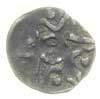 denar XIV w., Aw: Sześcioramienna gwiazda z kółk