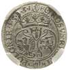 grosz 1593, Olkusz, dzbanuszek i słoneczko pod popiersiem króla, T. 12, moneta w pudełku NGC z cer..