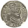 grosz 1594, Olkusz, dzbanuszek pod popiersiem króla, ciekawa odmiana z kokardą na ramieniu króla, ..