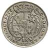 ort 1755, Lipsk, mniejsza głowa króla, Olding 479, Merseb. 1782, piękny egzemplarz