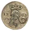 trojak 1763, Elbląg, Iger E.63.2.b (R6), Merseb. 1813, wybity w czystym srebrze 1.99 g, egzemplarz..