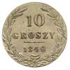 10 groszy 1840, Warszawa, odmiana bez kropek, Plage 106, Bitkin 1182, bardzo ładne
