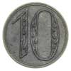 10 fenigów 1920, Gdańsk, odmiana z dużą cyfrą 10, Parchimowicz 52, bardzo ładne i rzadkie