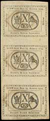 3 x 10 groszy miedziane 13.08.1794, Miłczak A9a, Lucow 40b (R6), trzy banknoty nie rozcięte w pion..