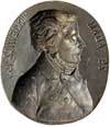 Adam Mickiewicz -owalny medalion niesygnowany wykonany na 100 lecie urodzin przedstawiający popier..