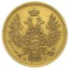 5 rubli 1854 / СПБ - АГ, Petersburg, złoto 6.56 g, Bitkin 37, pięknie zachowane, patyna
