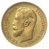 5 rubli 1910 ЭБ, Petersburg, złoto 3.41 g, Kazakov 377, rzadkie i pięknie zachowane, patyna
