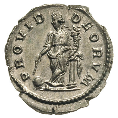 denar, Aw: Popiersie cesarza w prawo, Rw: Providentia z rogiem obfitości i różdżką stojąca na wprost, RIC 80, piękny egzemplarz