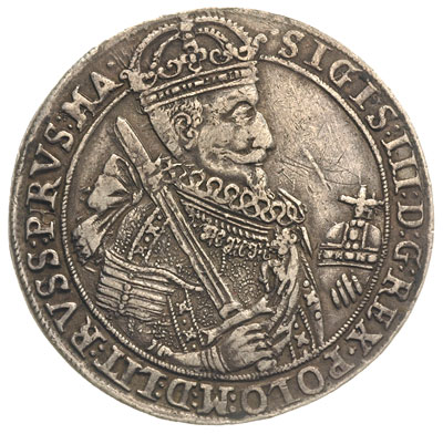 talar 1627, Bydgoszcz, 28.19 g, Dav. 4315, T. 6, drobne rysy na awersie, ale ładny egzemplarz z patyną