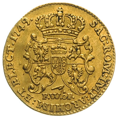dukat 1749, Drezno, Aw: Popiersie Augusta III w 