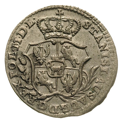 2 grosze srebrne (półzłotek) 1766, Warszawa, tarcza wąska, napisy rozstawione, Plage 243, delikatna patyna