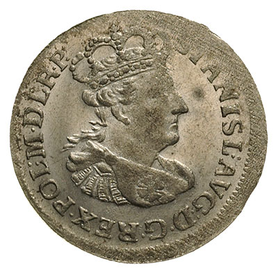 szóstak 1764, Gdańsk, Plage 501, lekko niedobita, ale piękna moneta z dużym blaskiem menniczym