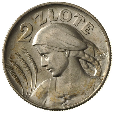 2 złote 1925, Londyn, kropka po dacie, Parchimowicz 109.d, piękne