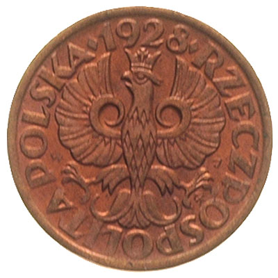 1 grosz 1928, Warszawa, Parchimowicz 101.d, piękny egzemplarz