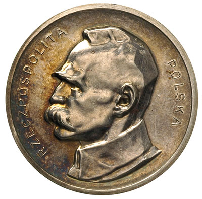 100 (marek) 1922, Józef Piłsudski, srebro 9.01 g, Parchimowicz P-166.e, nakład 50 sztuk, piękna i efektowna moneta z ładną patyną, bardzo rzadkie
