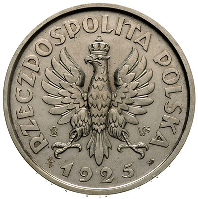 5 złotych 1925, Konstytucja, odmiana ze 100 perełkami i z monogramami