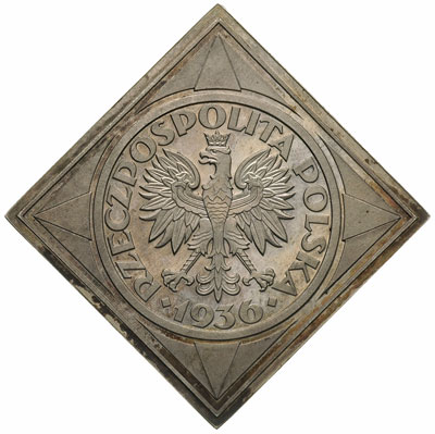 5 złotych 1936, Żaglowiec, klipa, srebro 20,33 g