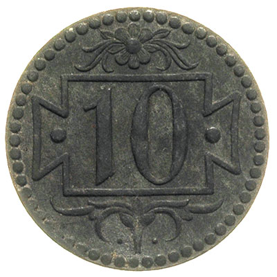 10 fenigów 1920, Gdańsk, małe cyfry nominału, Pa
