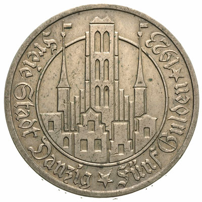 5 guldenów 1923, Utrecht, Kościół Marii Panny, Parchimowicz 65.a