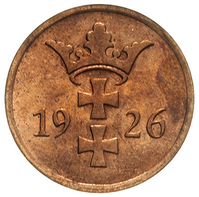 2 fenigi 1926, Berlin, Parchimowicz 54.b, piękny egzemplarz z oryginalnym kolorem