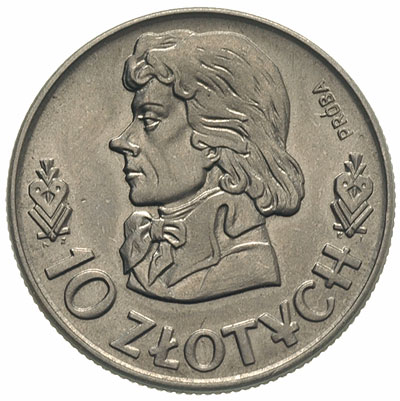 10 złotych 1960, Tadeusz Kościuszko, na rewersie