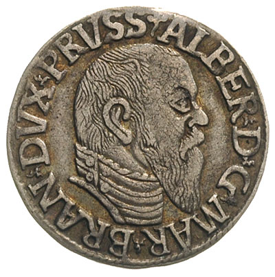 trojak 1545, Królewiec, Iger PR.45.1.a (R1), Bahr. 1194, patyna